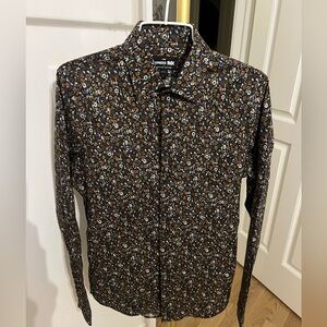 NWT Express 1MX Men’s Button Up Shirt Floral Print